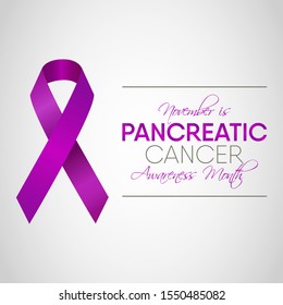 Vector illustration on the theme of Pancreatic cancer awareness month of November.