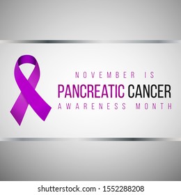 Vector illustration on the theme of Pancreatic cancer awareness month of November.