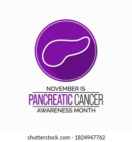 Vector illustration on the theme of Pancreatic Cancer awareness month observed each year during November.