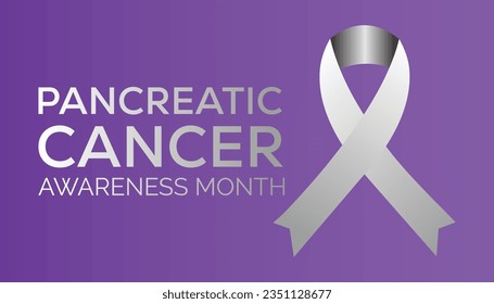 Vector illustration on the theme of Pancreatic Cancer Awareness Month observed each year during November banner, Holiday, poster, card and background design.