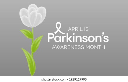 Vector illustration on the theme of Parkinson's  disease (PD) awareness month observed each year during April.