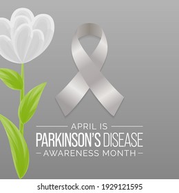 Vector illustration on the theme of Parkinson's  disease (PD) awareness month observed each year during April.