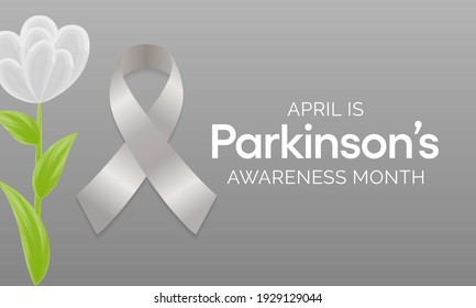 Vektorgrafik zum Thema Parkinson'sche Krankheit (PD) Sensibilisierungsmonat beobachtet jeden Jahr im April.