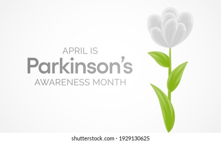 Vector illustration on the theme of Parkinson's  disease (PD) awareness month observed each year during April.