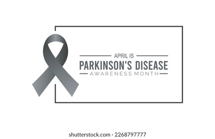 Vector illustration on the theme of parkinson's disease awareness month of April.Poster , banner design template Vector illustration.