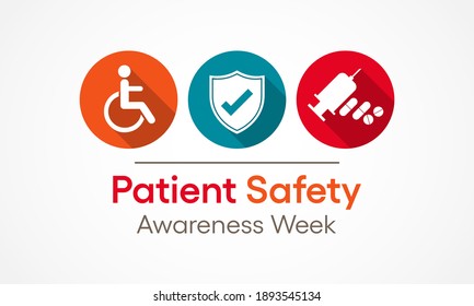 Vector illustration on the theme of Patient Safety awareness week observed each year during March to increase awareness about patient safety among health professionals, patients, and families.