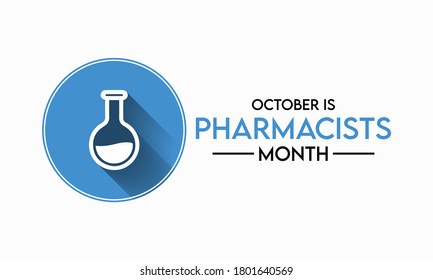 Ilustración vectorial sobre el tema de los farmacéuticos mes que se observa cada año durante el mes de octubre.