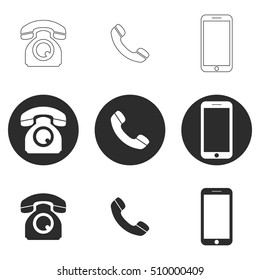 Ilustración vectorial en el teléfono temático