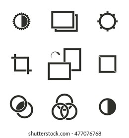Vector illustration on the theme photography icons