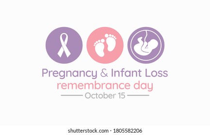 Vector illustration on the theme of Pregnancy and infant loss remembrance day observed each year during October.