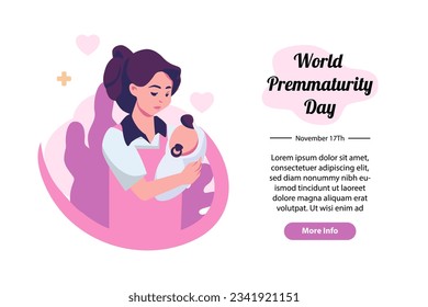 Vector illustration on the theme of Pregnancy and infant loss awareness month observed each year during October
