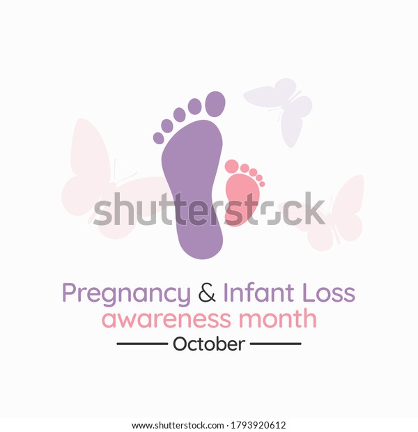 Vector\
illustration on the theme of Pregnancy and infant loss awareness\
month observed each year during\
October.
