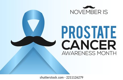 Vector illustration on the theme of Prostate Cancer awareness observed each year during November banner, Holiday, poster, card and background design.