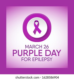 Vector Illustration on the theme of Purple day for Epilepsy awareness on March 26th.