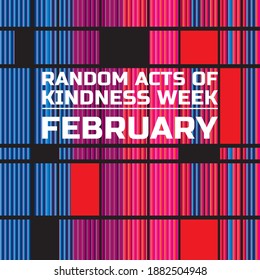 Vector illustration on the theme of Random Acts of Kindness Week 