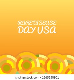 Vector illustration on the theme of Rare Disease Day USA 