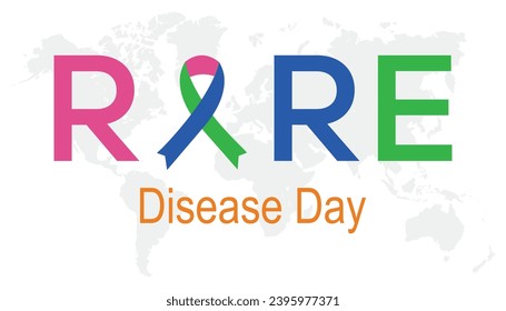 Vector illustration on the theme of Rare Disease Day observed each year during February.banner, Holiday, poster, card and background design.