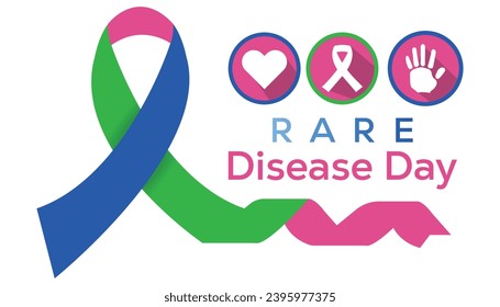 Vector illustration on the theme of Rare Disease Day observed each year during February.banner, Holiday, poster, card and background design.