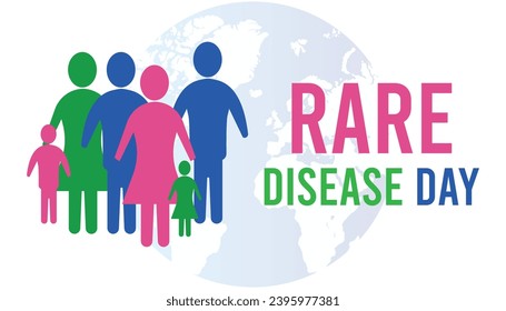 Vector illustration on the theme of Rare Disease Day observed each year during February.banner, Holiday, poster, card and background design.