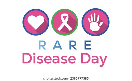 Vector illustration on the theme of Rare Disease Day observed each year during February.banner, Holiday, poster, card and background design.