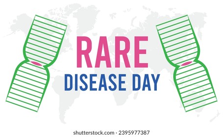 Vector illustration on the theme of Rare Disease Day observed each year during February.banner, Holiday, poster, card and background design.