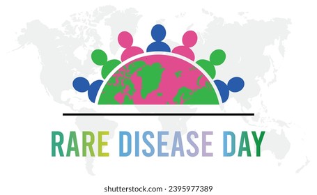 Vector illustration on the theme of Rare Disease Day observed each year during February.banner, Holiday, poster, card and background design.