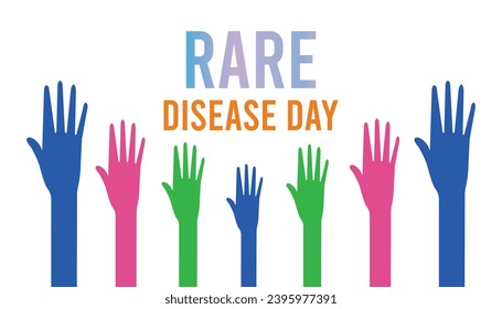 Vector illustration on the theme of Rare Disease Day observed each year during February.banner, Holiday, poster, card and background design.