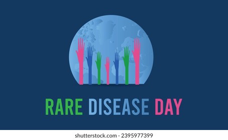 Vector illustration on the theme of Rare Disease Day observed each year during February.banner, Holiday, poster, card and background design.