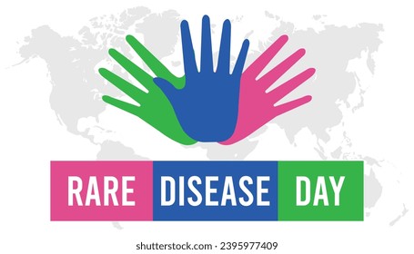 Vector illustration on the theme of Rare Disease Day observed each year during February.banner, Holiday, poster, card and background design.