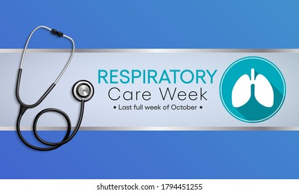 Vector illustration on the theme of Respiratory Care week observed each year in last full week of October across the globe.