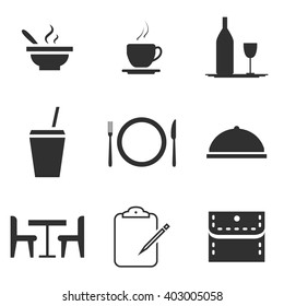 Vector illustration on the theme Restaurant 
