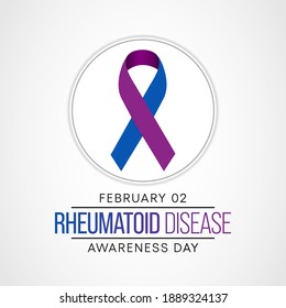 Vector illustration on the theme of Rheumatoid Disease awareness day observed each year on February 2nd.