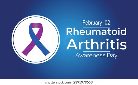 Vektorgrafik zum Thema Rheumatoider Arthritis Aufklärungstag beobachtet jedes Jahr während Februar.banner, Holiday, Poster, Karte und Hintergrund Design.