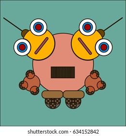 vector illustration on the theme of the robot
