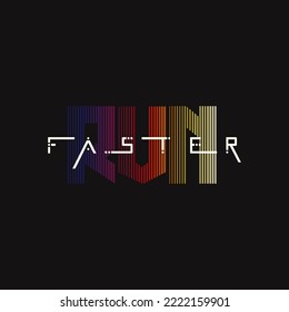 Vector illustration on a theme of run . Vintage design. Sport typography, t-shirt graphics, poster, print, banner, flyer, postcard,etc. 