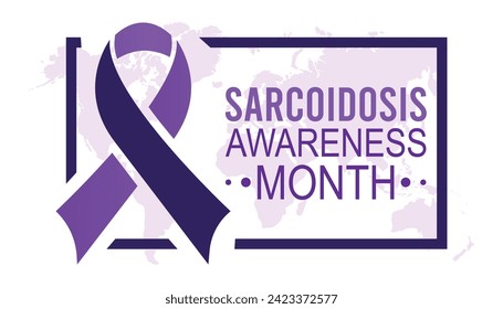 Vector illustration on the theme of Sarcoidosis awareness month observed each year during April banner, Holiday, poster, card and background design.