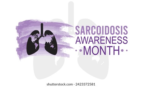 Vector illustration on the theme of Sarcoidosis awareness month observed each year during April banner, Holiday, poster, card and background design.