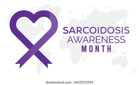 Vector illustration on the theme of Sarcoidosis awareness month observed each year during April banner, Holiday, poster, card and background design.