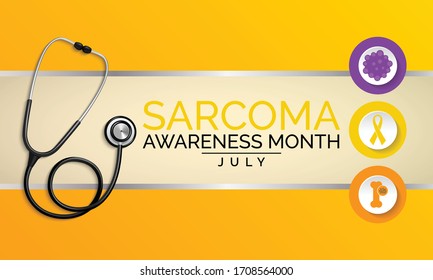 Vector illustration on the theme of Sarcoma Cancer awareness month observed each year during July.