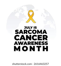 Vector illustration on the theme of Sarcoma Cancer awareness month observed each year during July.