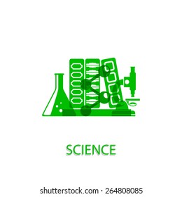 Vector illustration on the theme of science