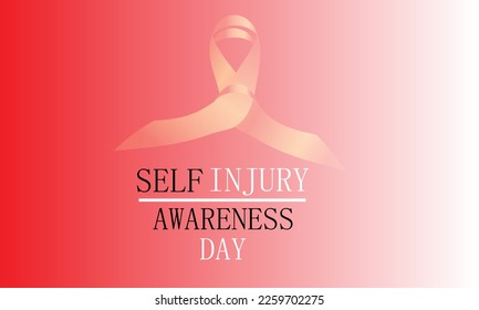 Vector illustration on the theme of Self Injury awareness day In honor of which occurs annually on March 1st.