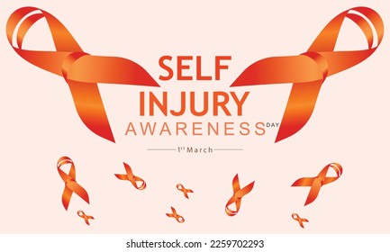 Vektorgrafik zum Thema Selbstverletzung Tag Zu Ehren, die jährlich am 1. März.