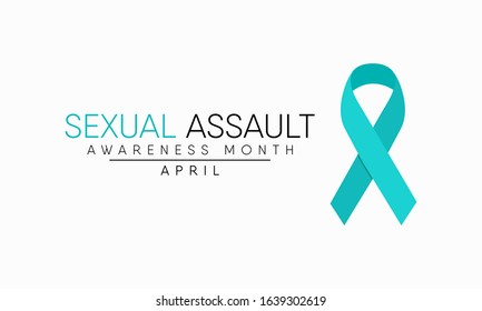 Vector illustration on the theme of Sexual Assault Awareness and prevention month of April.