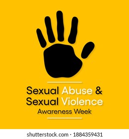 Vector illustration on the theme of Sexual Abuse and Sexual violence awareness week observed each year during February.