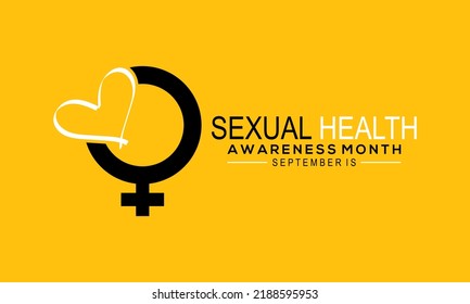 Vector Illustration On The Theme Of Sexual Health Awareness Month Vector Banner, Poster, Card, Background Design. Observed On September Each Year.