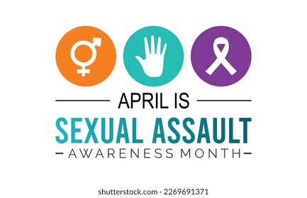 Vector illustration on the theme of Sexual Assault awareness Month of April.Poster , banner design template Vector illustration.