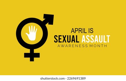 Vector illustration on the theme of Sexual Assault awareness Month of April.Poster , banner design template Vector illustration.