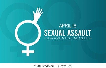 Vector illustration on the theme of Sexual Assault awareness Month of April.Poster , banner design template Vector illustration.
