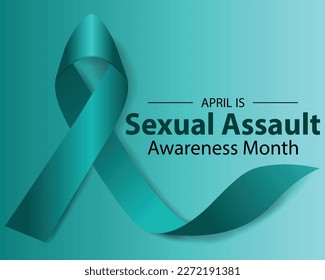 Ilustración vectorial sobre el tema de la toma de conciencia de la agresión sexual Mes de Abril.texto y cinta adhesiva . Diseño de la plantilla de diseño de pancartas